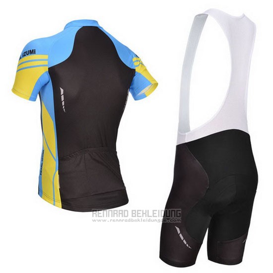 2014 Fahrradbekleidung Pearl Izumi Shwarz und Blau Trikot Kurzarm und Tragerhose